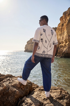 WHITE BLOCKPRINT TSHIRT